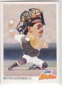 M) 1991 Score Baseball Trading Card - All Star Team - Benny Santiago #663 - Picture 1 of 2