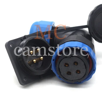 SD28 4Pin Waterproof Electrical Power Cable Connector 45A 380V Plug and Socket - Image 1 of 4