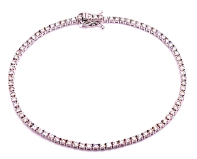 14k White Gold 1.84 CT Natural Diamond 7” Tennis Bracelet - Image 1 of 4