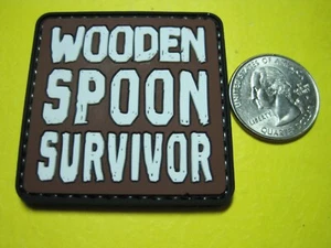 TACTICAL MORALE PVC PATCH "WOODEN SPOON SURVIVOR" HAKENRÜCKEN! FÜR RUCKSACK, KAPPEN - Bild 1 von 12