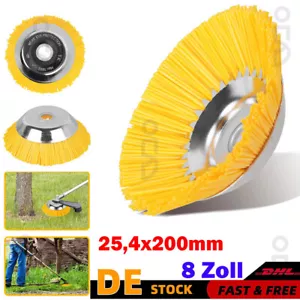 Profi Unkrautbürste Mähkopf 25,4x200mm 8 Zoll Für Stihl Motorsense Freischneider - Bild 1 von 12