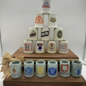 Lot of 16 Ceramic Mini Beer Mugs - Toothpick Holders 2" - Picture 1 of 3