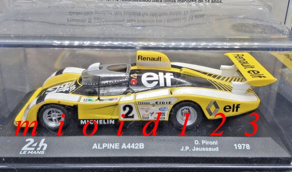 24h Le Mans 1978 winner - #2 ALPINE A442B  : Pironi Jaussaud - 1/43 Die-cast - Immagine 1 di 1