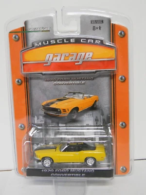 Ford Mustang 1970 convertible Greenlight Muscle Car Garage, amarillo, 1:64 Foto 1 de 3