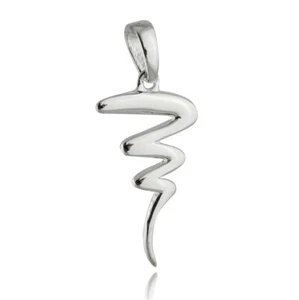 Tornado Scribble Charm - 925 Sterling Silver - Twister Storm Weather Jewelry NEW - Picture 1 of 1