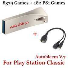 Plug & Play 128GB Flash Drive U-Disk For PlayStation Classic With OTG Cable