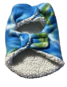 Hundemantel XS Tropical Print Fleece mit weißem Futter Pugsnuggly Label - Bild 1 von 8