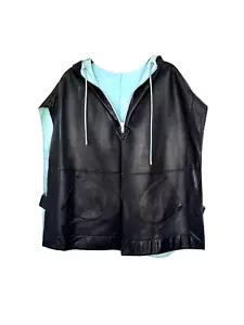MUS Oversize Black & Blue Jacket Size M - Picture 1 of 8