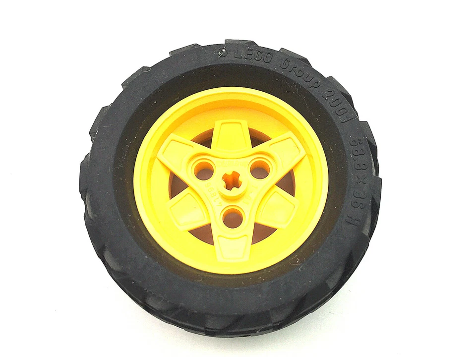 Lego® 1 x Technic Reifen 68,8x36 H  Felge gelb - Technik 68,8 x 36 Räder (L209b) - Bild 1 von 1
