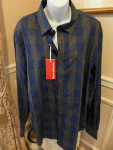 Report Collection Blue/Black LS Shirt W/contrasting cuff trim  NEW - Picture 1 of 5