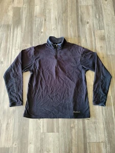 Marmot Pullover Womens XL Black Quarter Zip Fleece Sweater Outdoor Comfort - Picture 1 of 8