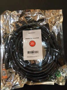 4K HDMI Cable 2.0 Ethernet Cord 4K x 2K High Speed 3D HDTV 20 Ft - Picture 1 of 2