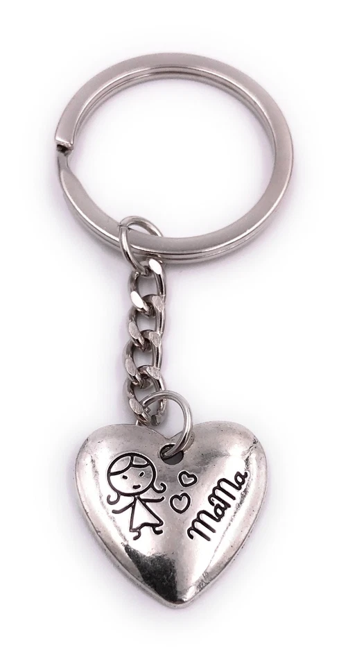 Mama Heart Mother's Day Key Ring Pendant Silver Made of Metal - Image 1 of 1