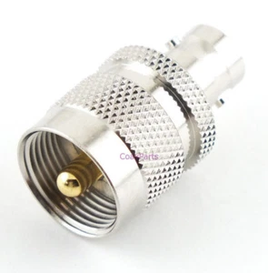 UHF Male to BNC Female Coax Adapter Connector - USA Ham Radio Seller - Picture 1 of 2