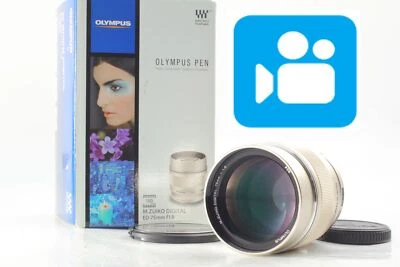 🎦VIDEO👀✨Unused✨ Olympus M.Zuiko Digital ED 75mm f/1.8 From JAPAN - Image 1 of 4