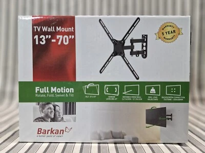 Suporte de parede Barkan Full Motion rotação, dobra, rotação e inclinação TV 13" - 70" - Imagem 1 de 2