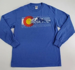 Winter Park Colorado Alstyle Herren T-Shirt mittelblau Langarm - Bild 1 von 9