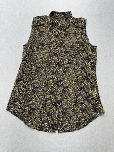 Banana Republic Shirt Damen Medium Grün Blumen Boho Hippie Streetwear Freizeit - Bild 1 von 9
