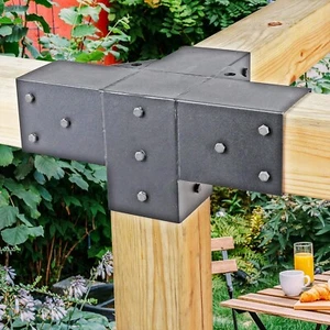 Antsky 2er Pack Edelstahl 4-fach rechtwinklig Eckwinkel & Schrauben 4x4 - Bild 1 von 9