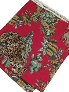 Tela de safari africana roja carmesí P. Kaufmann Congo W44 L76 2,1 yardas ¡RARA!! - Imagen 1 de 7
