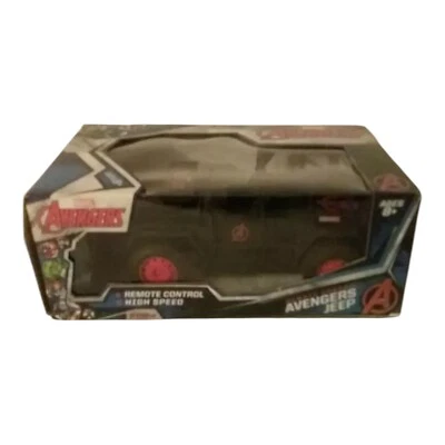 NEW Marvel Avengers Remote Controled High Speed Black Red Avengers Jeep 27Mhz RC - Image 1 of 4