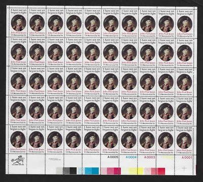 USA Stamps — Full Pane of 50 — 1979, John Paul Jones Issue #1789 MNH - Image 1 of 2