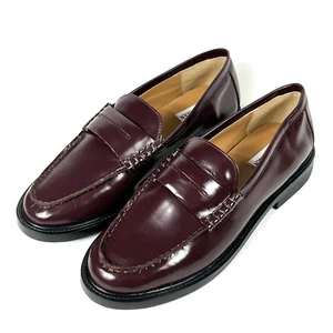 Steve Madden Madison Damenschuhe Größe 8 M Penny-Loafer Leder burgunderrot - Bild 1 von 6