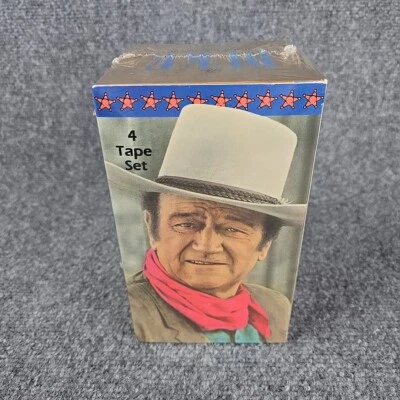 The Duke John Wayne Set of 4 VHS Movies 1992 Sealed Western Collector - Image 1 of 4