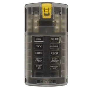 Blue Sea Boat Fuse Block 5026 | 12 Circuit ST Box w/ Cover - Foto 1 di 3