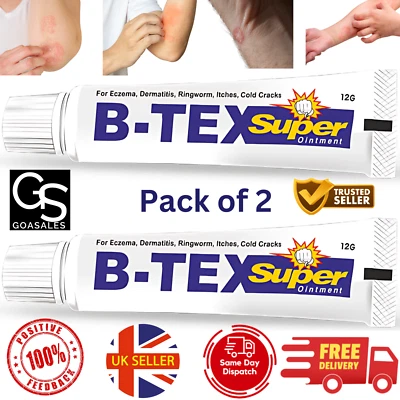 B-TEX BTEX OINTMENT for ECZEMA, RINGWORM, ITCHES, COLD CRACKS, RASH & DERMATITIS 12g
