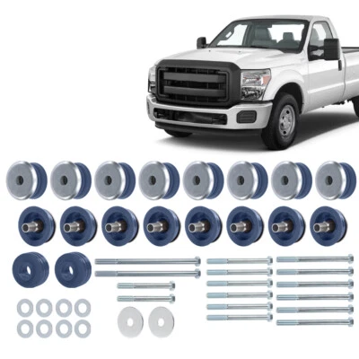 Fit For 08-16 Ford F-250 F-350 Super Duty Blue Body Cab Mount Kit KF04060BK - Image 1 of 4
