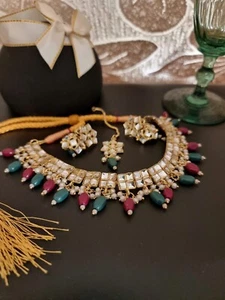 New Indian Bollywood Party Costume Mirror with Tikka - Picture 1 of 2