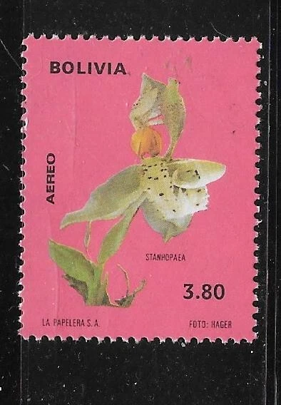 BOLIVIA SC# C328 1974 ORQUÍDEAS FLORES CORREO AÉREO MNH COMO NUEVO SELLO ANTIGUO MUY FINO Foto 1 de 1