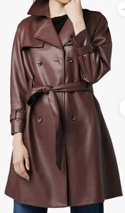 New With Tag $348 Joe’s ELIZA VEGAN LEATHER TRENCH Women Jacket Sz S - Picture 1 of 7