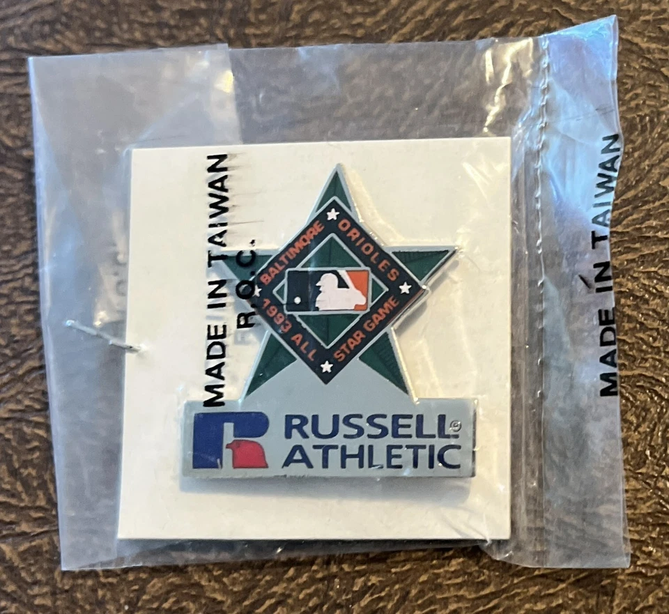 1993 MLB ALL-STAR BASEBALL Pin new in package Russell Athletic BALTIMORE ORIOLES - Image 1 of 1