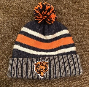 Reebok NFL Chicago Bears Tejido Rayas Sombrero Pom Adulto Colección De Colección ENVÍO GRATUITO - Imagen 1 de 3