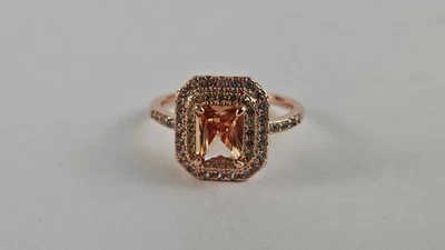 Bomb Party Oro Rectangular Piedra Halo Talla 9 Foto 1 de 4