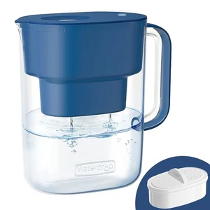 Waterdrop Water Filter Pitcher with 1 Filter, 200-Gallon Long-Life, Classic Blue - Picture 1 of 8