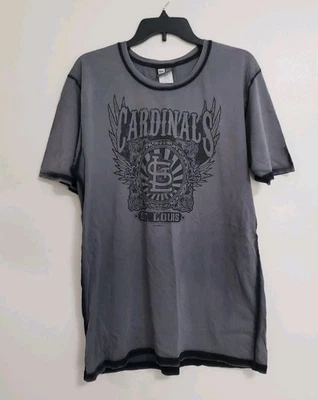 Mens Large Shirt  Vintage Worn Look St Louis Cardinals Short Sleeve Gray New Era - Image 1 of 4