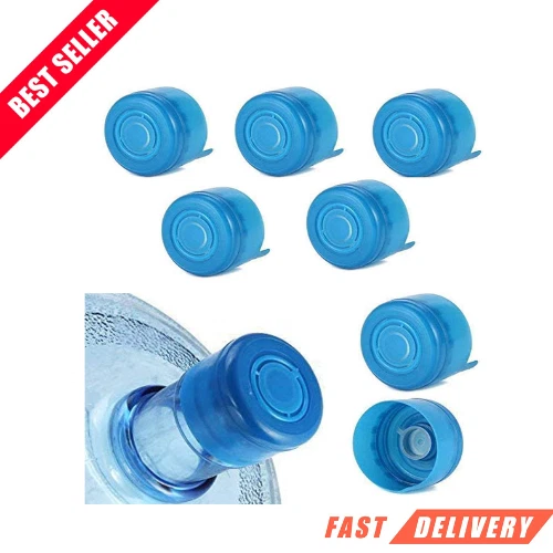 5Pcs Gallon Replacement Water Bottle Snap On Cap Anti Splash Peel Off Tops 55mm - Imagem 1 de 1
