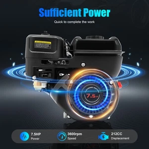 212cc 7,5PS 4-Takt Benzinmotor Stahlstart Motor manuell - Bild 1 von 24