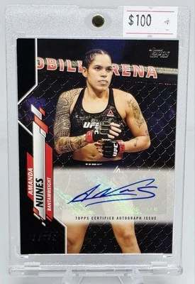 AMANDA NUNES 2020 Topps UFC Black SP AUTOGRAPH AUTO Woman 🐐 GOAT #/50 - Image 1 of 4