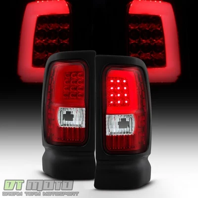 Dodge Ram 1500 1994-2001 94-02 2500 3500 rojo transparente tubo luces traseras lámparas Foto 1 de 4
