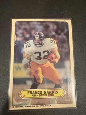 1983 Topps FRANCO HARRIS #15 Insert Sticker Pittsburgh Steelers - Image 1 of 2