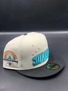 NEW ERA "SHARK BAIT" SAN JOSE SHARKS FITTED HAT (CHROME/BLACK) SIZE 7 5/8 - Picture 1 of 6