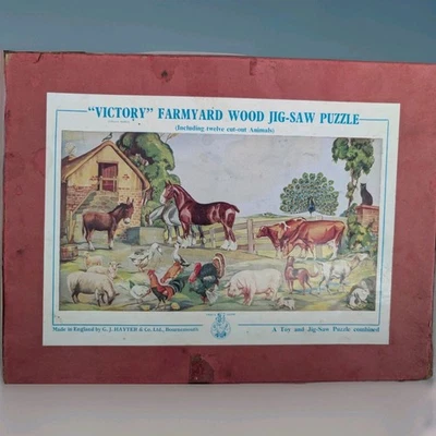 Vintage Victory Children's Wooden Farmyard Puzzle - Complete - Image 1 of 4