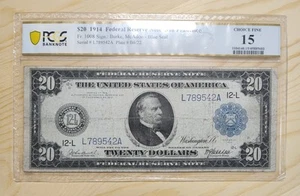 1914 $20 Federal Reserve Note - PCGS Choice Fine 15 - Picture 1 of 2