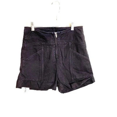 IRO 牛仔裤黑色高腰短裤尺寸 26 美国腰部状况巴黎时尚 — 第 1/4 张图片