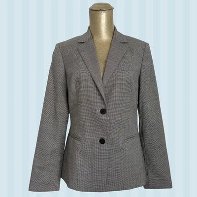 Blazer United Colors of Benetton 100% lã Houndstooth Y2K Academia Preppy P - Imagem 1 de 4