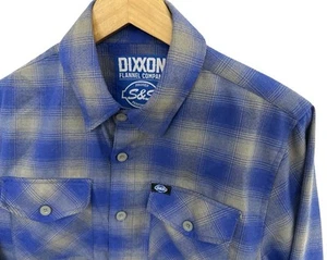 Dixxon Flannel Men’s S&S Performance Blue Gray Button Up Long Sleeve Size Small - Picture 1 of 5